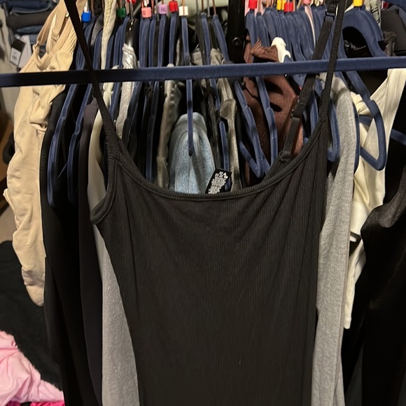 Skims rib soft lounge maxi dress cami onyx - Picture 2 of 5